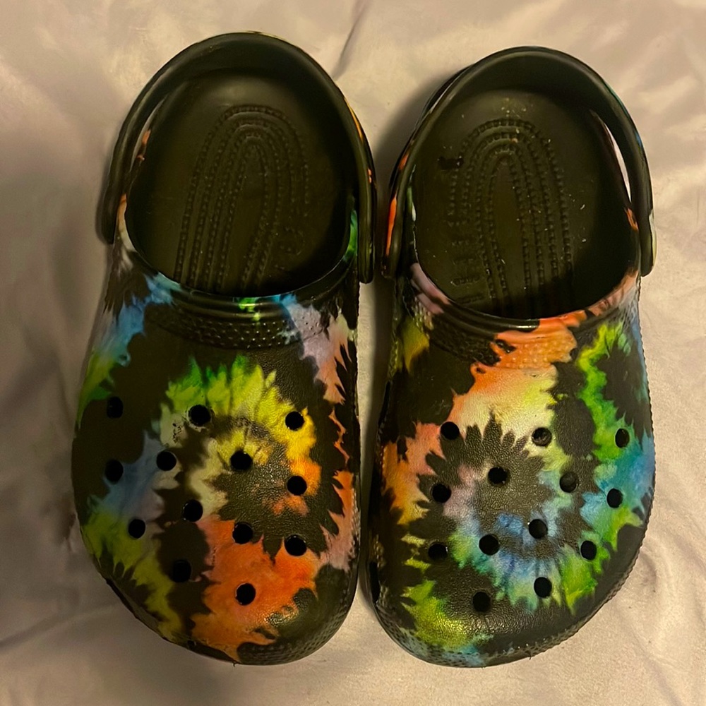 CROCS size 2 ! My son grew out of them . Mint condition